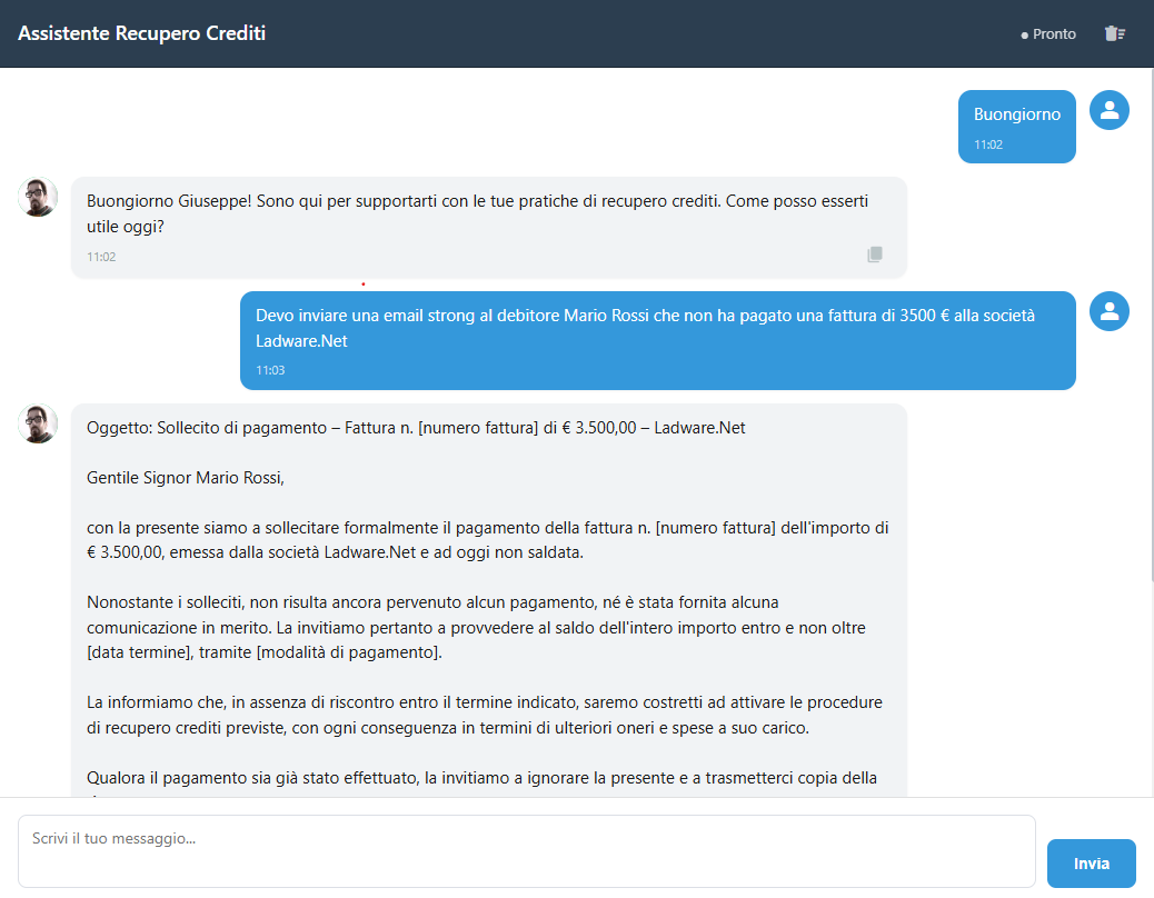 Assistente Virtuale Specializzato